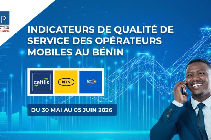 Arcep Bénin image pour indicateurs de qualité de service (QoS) du 30 mai au 05 juin 2026