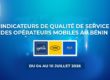 Arcep Bénin image pour indicateurs de qualité de service (QoS) du 04 au 10 juillet 2026