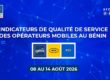 Arcep Bénin image pour indicateurs de qualité de service (QoS) du 08 au 14 Août 2026