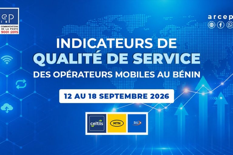 Arcep Bénin image pour indicateurs de qualité de service (QoS) du 12 au 18 septembre 2026